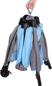 Pat de călătorie cu masă pentru schimbat, albastru / gri