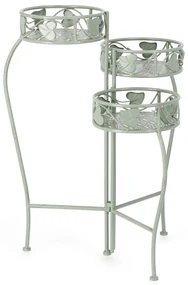 Set 3 ghivece Harriet, Otel, Verde deschis, 22x65 cm