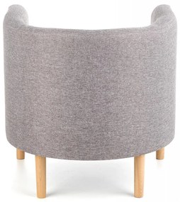 Fotoliu Clubby stofa gri/natur H64 cm