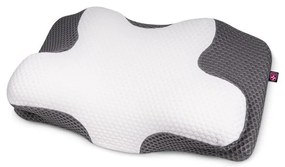 Pernă anatomică CONNECT IT CFH-6031-WH Lyra alb/gri