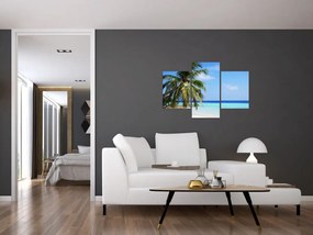 Tablou cu palmier pe plajă (90x60 cm)