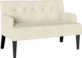 vidaXL Bancă Chesterfield Crem 112 x 65,5 x 75 cm Catifea