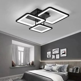 Lustra LED Cu Telecomanda, Elit's Esn K002-3r, negru mat 112 W