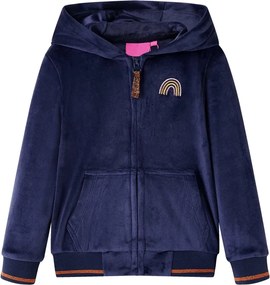 vidaXL Jachetă cu glugă pentru copii, bleumarin, 116