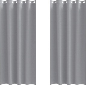 vidaXL Perdele Opaque cu Inel 2 pcs Gri deschis 260 x 140 cm Poliester