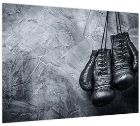 Tablou pe sticlă - Mănuși de box (70x50 cm)