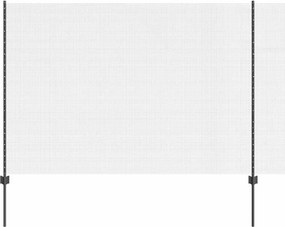 vidaXL Gard cu Stâlp Gri 1,5 x 50 m Oțel și PVC