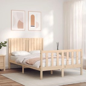 3192941 vidaXL Cadru de pat cu tăblie, 120x200 cm, lemn masiv