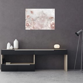 Tablou - Flori roz (70x50 cm)