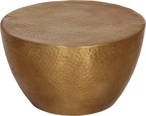 vidaXL Măsuță de cafea, alamă, Ø 50x30 cm, aluminiu bătut la ciocan