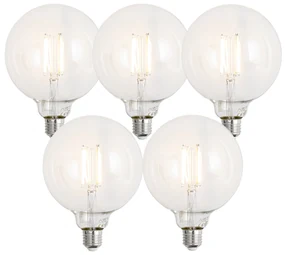 Set 5 becuri Becuri LED inteligente E27 reglabile G125 transparente 7W 806lm 2700-6500K