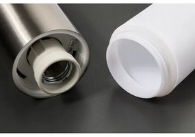 Lampă LED RGBW dimabilă pentru exterior LIVIA 1xE27/6,5W/230V 45 cm IP44 argintie