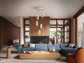 Lustra cu 5 pendule ceramice LED Alfara