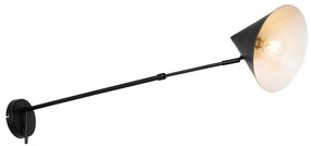 Lampa de perete de design neagră reglabilă - Triangolo