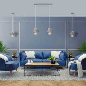 Lustră pe cablu VOLTA 2xE27/15W/230V gri