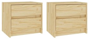 808074 vidaXL Noptiere, 2 buc., 40x30,5x35,5 cm, lemn masiv de pin