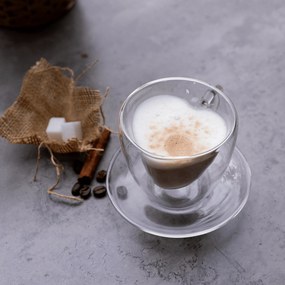 Ceaşcă termorezistentă Heart cu farfurie, 2 buc., în formă de inimă, 150 ml, HOTCOOL TYP 5