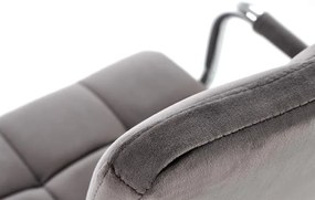 Scaun ergonomic de birou din catifea gri, TORNE 4 VELVET