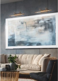 Aplică de perete alămie LED Cuadro – Trio