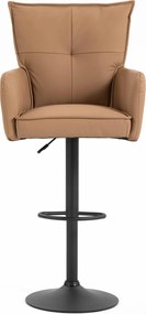 HR250W Scaun Piele Ecologică Premium Soft Culoare Caramel Bază Neagră