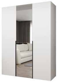Dulap de haine 150 cm Alice 2 (alb + Negru). 1126159