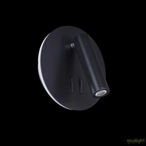 Aplica moderna cu iluminat LED ambiental Ios 176, negru MYC176-WL-01-6W-B