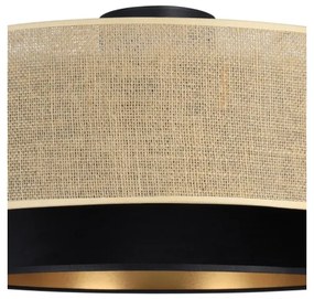 Plafonieră SARTA 1xE27/60W/230V Ø 45 cm negru/jută