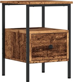 vidaXL Noptieră, lemn vechi, 34x36x50 cm, lemn prelucrat
