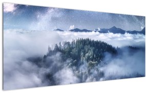 Tablou pădurii în ceață (120x50 cm)