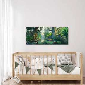 Tablou - Ilustrare pădure tropicală (120x50 cm)