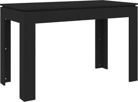 vidaXL Masă de bucătărie, negru, 120x60x76 cm, lemn prelucrat