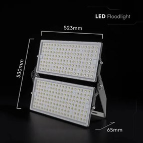 Proiector LED 500W, 230V, 4000K, IP65, gri