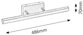Aplica de perete LED pentru oglinda baie IP44 Silas 12W bronz 5720 RX