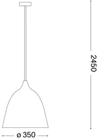 Lustră pe cablu Ideal Lux HAUNT 1xE27/60W/230V d. 35 cm bej