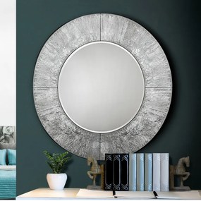 Oglinda decorativa AURORA ROUND 100cm, argintie SV-593364