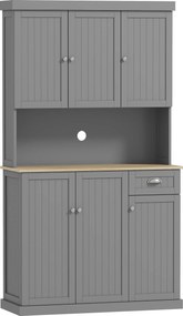 HOMCOM Dulap de Bucătărie cu Spațiu de Depozitare, 71" Alb | Aosom Romania