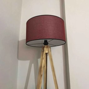 Lampadar cu masuta metal-,nuc-rosu, Homs, 153 cm,40010