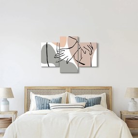 Tablou - Femeie corp linie de artă N⁰2 (90x60 cm)