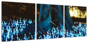 Tablou - Copac magic (cu ceas) (90x30 cm)