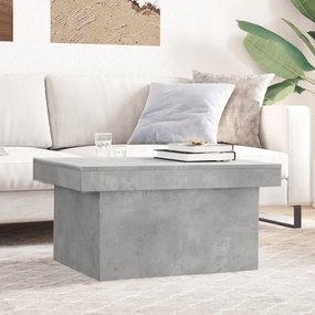 vidaXL Măsuță de cafea, gri beton, 80x55x40 cm, lemn compozit