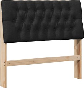 vidaXL Tăblie tapițată Negru 100 cm Lemn de pin masiv