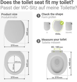 Capac WC 37 x 44,5 cm Easy-Close (cu închidere automată) Rieti – Wenko