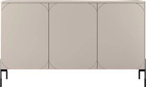 Comodă Sonatia 150 cm cu trei uși - casmir cu picioare negre