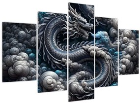 Tablou – Dragon în fum (150x105 cm)