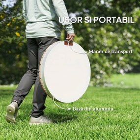 Outsunny Duș de Exterior Portabil, Înălțime 4 m și Jeturi de Apă Reglabile | Aosom Romania