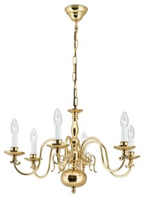 Candelabru 6 brate design clasic FLAMISCH, alama lucioasa