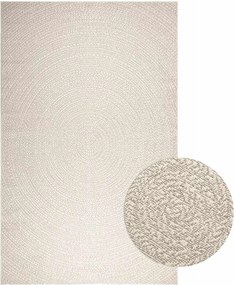 vidaXL Covor „ZIZUR” crem aspect iută pentru interior și exterior