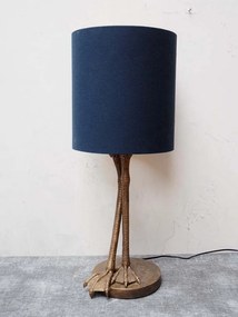 Lampa de masa, din rasina, cu abajur din bumbac, Anda