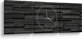 Tablou - Textura pietrei (cu ceas) (90x30 cm)