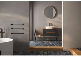 P.M.H. IN1B-R – Uscător electric de prosoape INGA, 17 W/230 V, 85,9 cm, IP44, montaj pe dreapta, negru